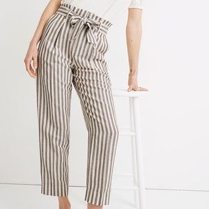 Madewell Striped Paperbag Pants! Sz 8!